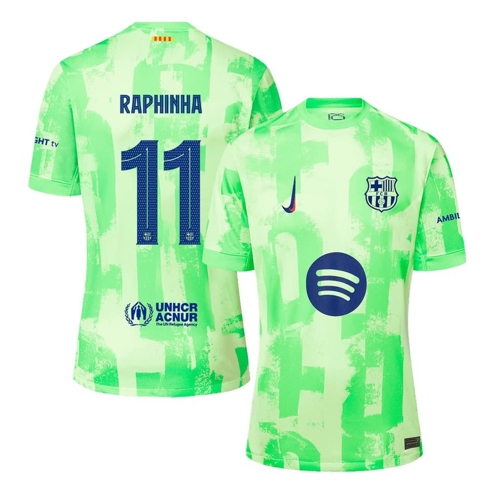 Men's RAPHINHA #11 Barcelona Third Away Replica Soccer Jersey - UCL Spotify Logo Without Text 2024/25 Men's RAPHINHA #11 Barcelona Third Away Replica Soccer Jersey - UCL Spotify Logo Without Text 2024/25