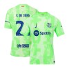 Men's F.DE JONG #21 Barcelona Third Away Authentic Soccer Jersey - UCL 2024/25