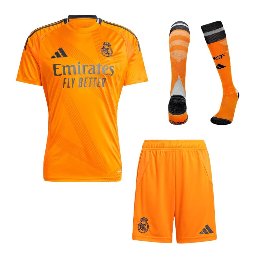 Men's Real Madrid Away Soccer Full Jersey Kit(Jersey+Shorts+Socks) 2024/25
