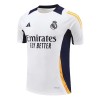 Men's Real Madrid Pre-Match Replica Soccer Jersey White 2024/25 Men's Real Madrid Pre-Match Replica Soccer Jersey White 2024/25