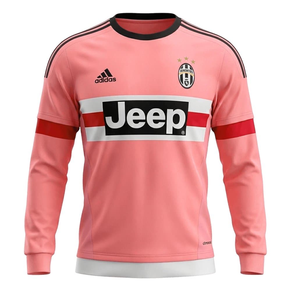 Men's Juventus Away Long Sleeve Retro Soccer Jersey 2015/16 Men's Juventus Away Long Sleeve Retro Soccer Jersey 2015/16