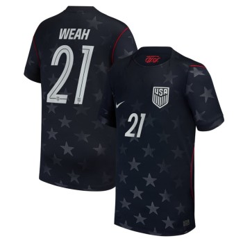 Kid's Timothy Weah #21 USA Away Stadium Replica Jersey World Cup 2026 Kid's Timothy Weah #21 USA Away Stadium Replica Jersey World Cup 2026