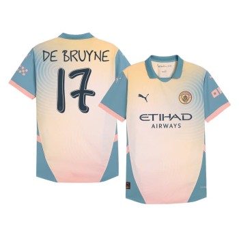 Men's DE BRUYNE #17 Manchester City Fourth Away Authentic Jersey 2024/25 Men's DE BRUYNE #17 Manchester City Fourth Away Authentic Jersey 2024/25