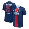 Men's CHAMPIONS #25 PSG Home Replica Soccer Jersey 2024/25 Men's CHAMPIONS #25 PSG Home Replica Soccer Jersey 2024/25
