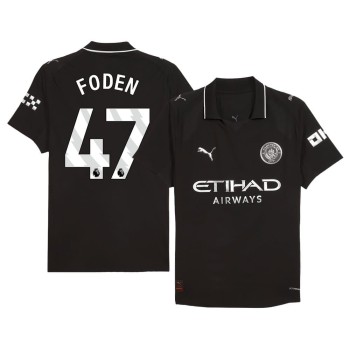 Men's FODEN #47 Manchester City Away Authentic Jersey 2025/26