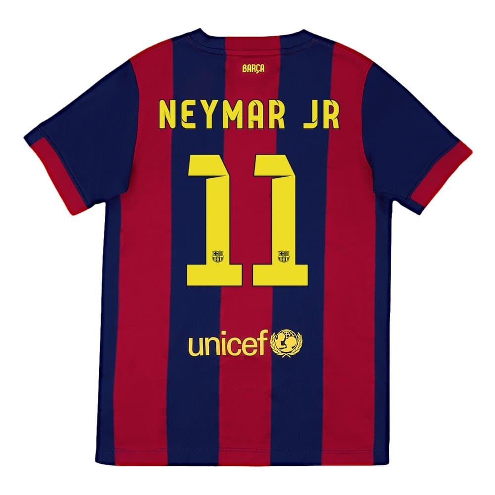Men's NEYMAR JR #11 Barcelona Home Retro Soccer Jersey 2014/15