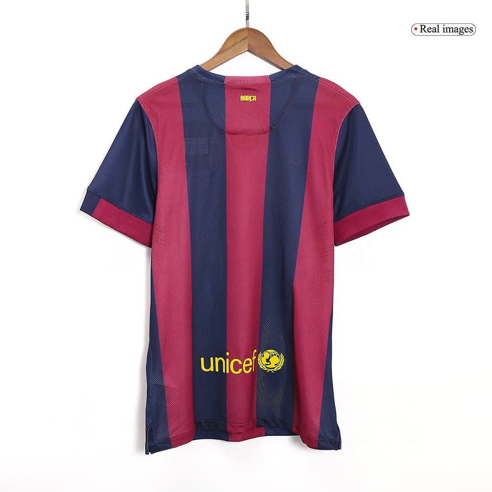 Men's NEYMAR JR #11 Barcelona Home Retro Soccer Jersey 2014/15