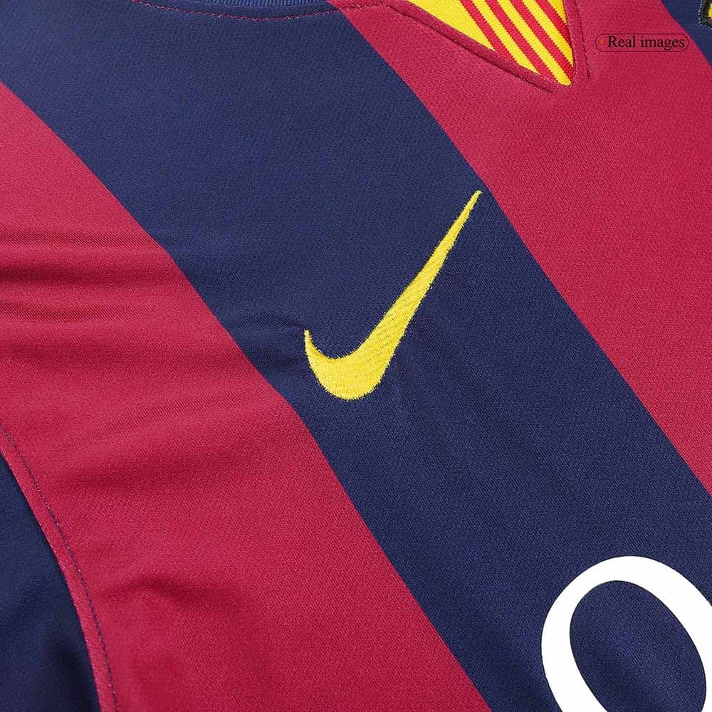Men's NEYMAR JR #11 Barcelona Home Retro Soccer Jersey 2014/15