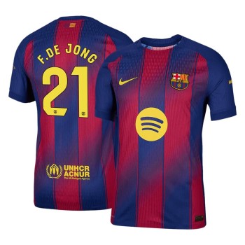 Men's F.DE JONG #21 Barcelona Home Authentic Soccer Jersey 2025/26 Men's F.DE JONG #21 Barcelona Home Authentic Soccer Jersey 2025/26