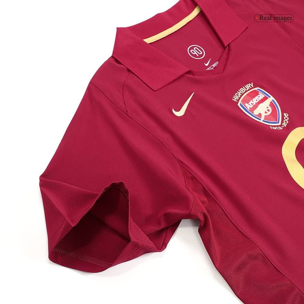 Men's BERGKAMP #10 Arsenal Home Retro Soccer Jersey 2005/06