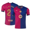 Men's F.DE JONG #21 Barcelona Home Authentic Soccer Jersey - Spotify Logo Without Text 2024/25