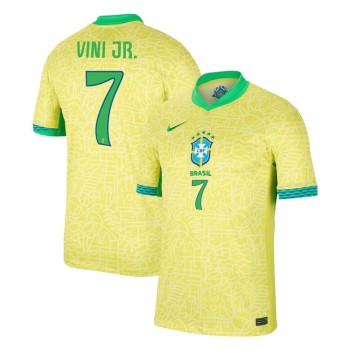 Men's VINI JR. #7 Brazil Home Replica Soccer Jersey Copa America 2024