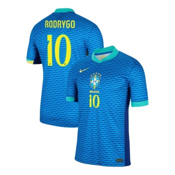 Men's RODRYGO #10 Brazil Away Replica Soccer Jersey Copa America 2024