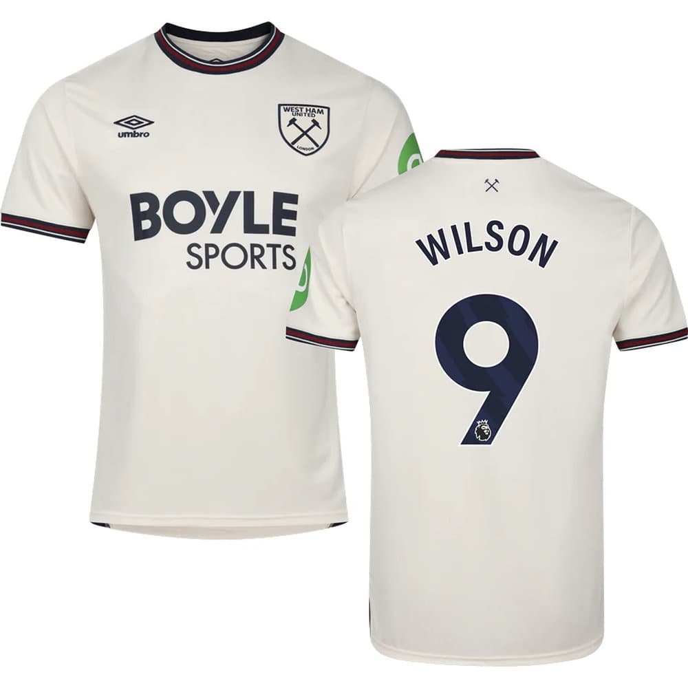 Kid's WILSON #9 West Ham United Away Replica Jersey 2025/26 Kid's WILSON #9 West Ham United Away Replica Jersey 2025/26