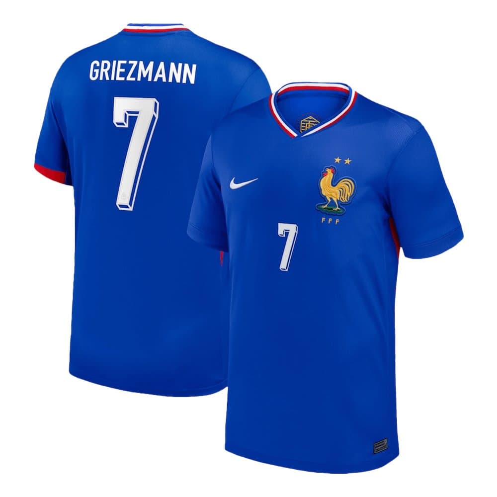 Men's GRIEZMANN #7 France Home Replica Soccer Jersey EURO 2024