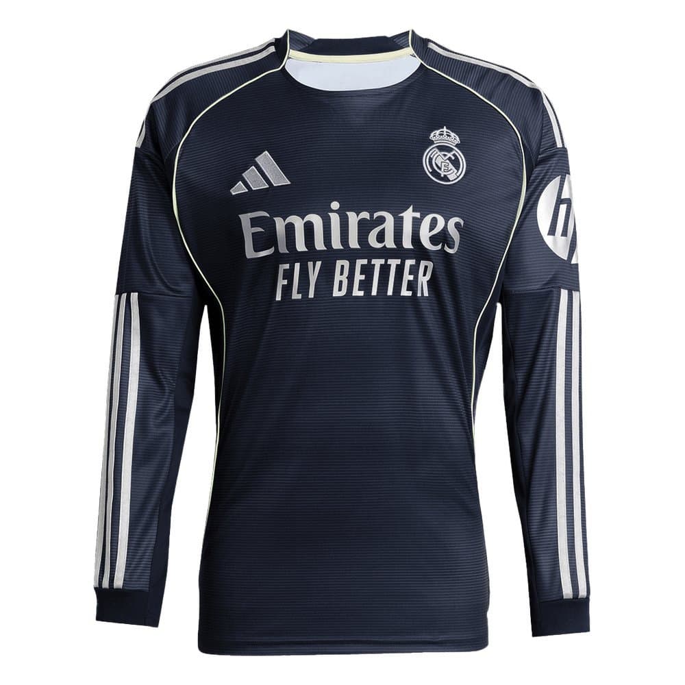 Men's Real Madrid Away Long Sleeve Jersey 2025/26