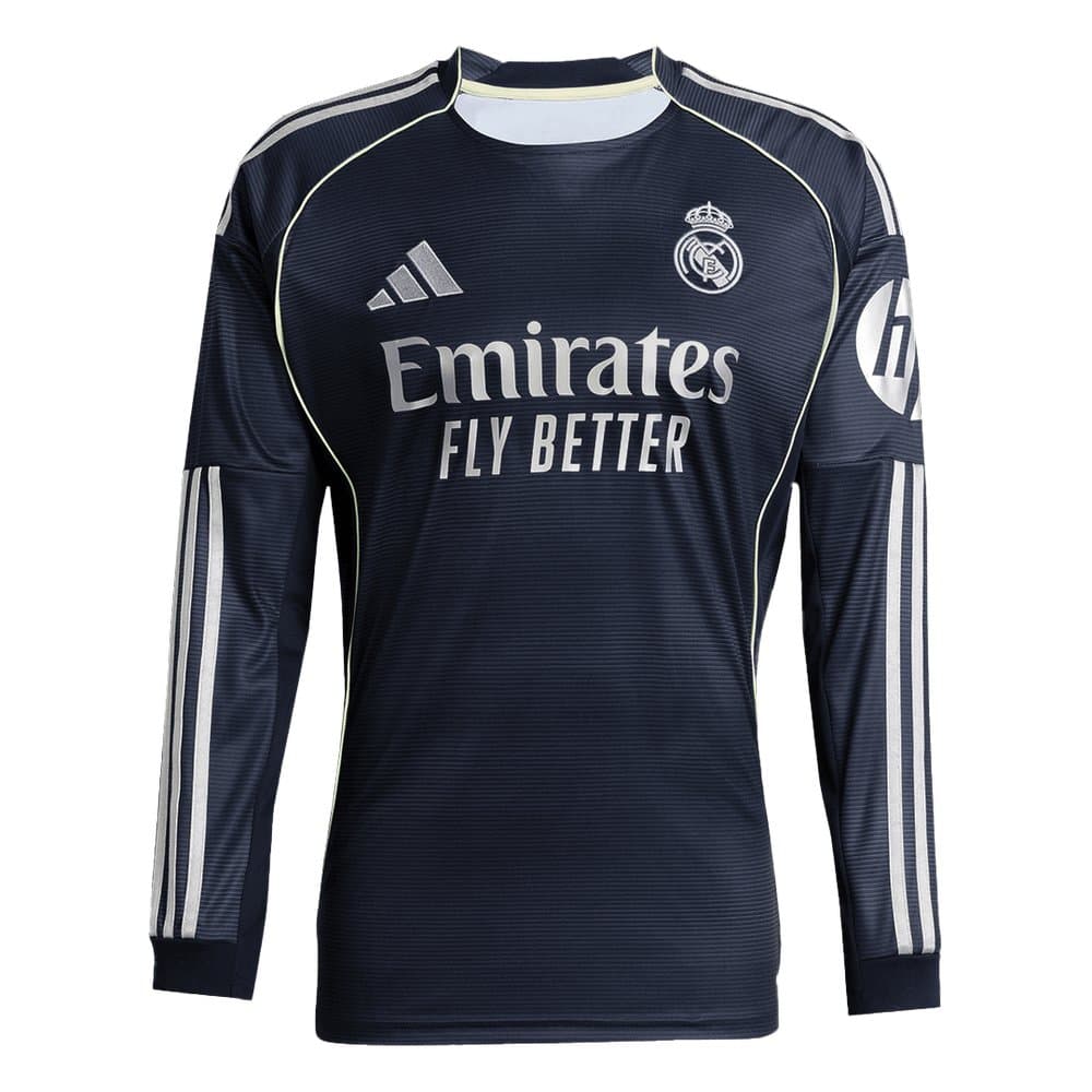 Men's Real Madrid Away Long Sleeve Jersey 2025/26