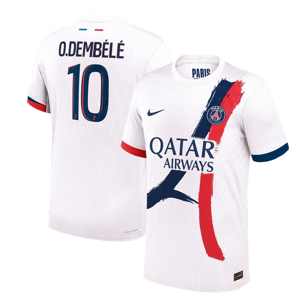 Men's O.DEMBÉLÉ #10 PSG Away Authentic Jersey 2025/26