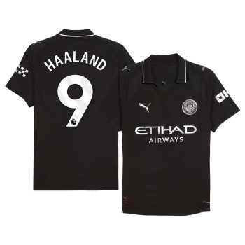 Men's HAALAND #9 Manchester City Away Authentic Jersey 2025/26