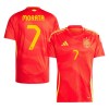 Men's MORATA #7 Spain Home Replica Soccer Jersey EURO 2024 Men's MORATA #7 Spain Home Replica Soccer Jersey EURO 2024