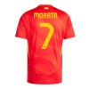 Men's MORATA #7 Spain Home Replica Soccer Jersey EURO 2024 Men's MORATA #7 Spain Home Replica Soccer Jersey EURO 2024