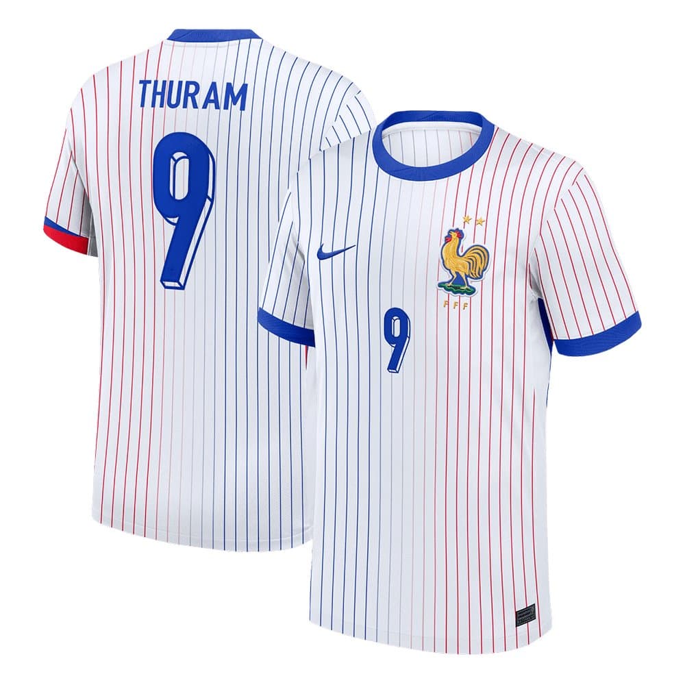 Men's THURAM #9 France Away Replica Soccer Jersey 2024