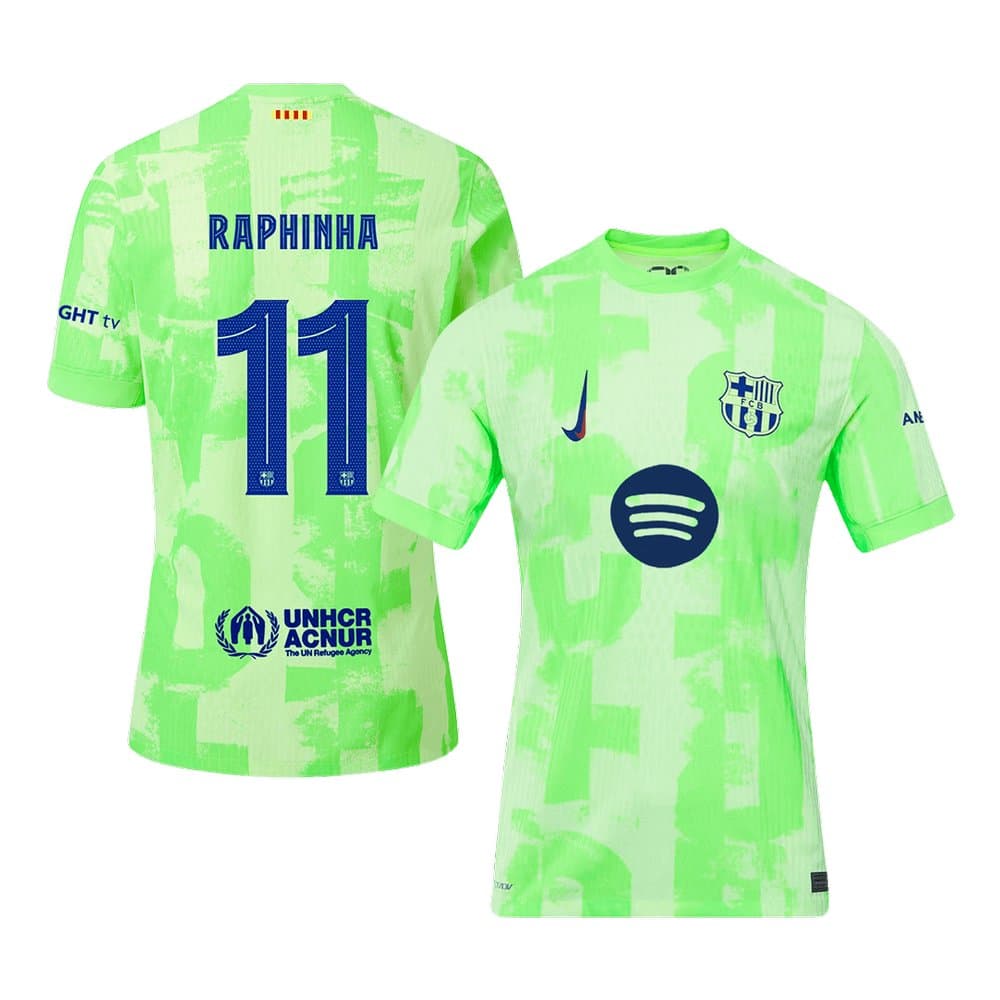 Men's RAPHINHA #11 Barcelona Third Away Authentic Soccer Jersey - UCL Spotify Logo Without Text 2024/25 Men's RAPHINHA #11 Barcelona Third Away Authentic Soccer Jersey - UCL Spotify Logo Without Text 2024/25