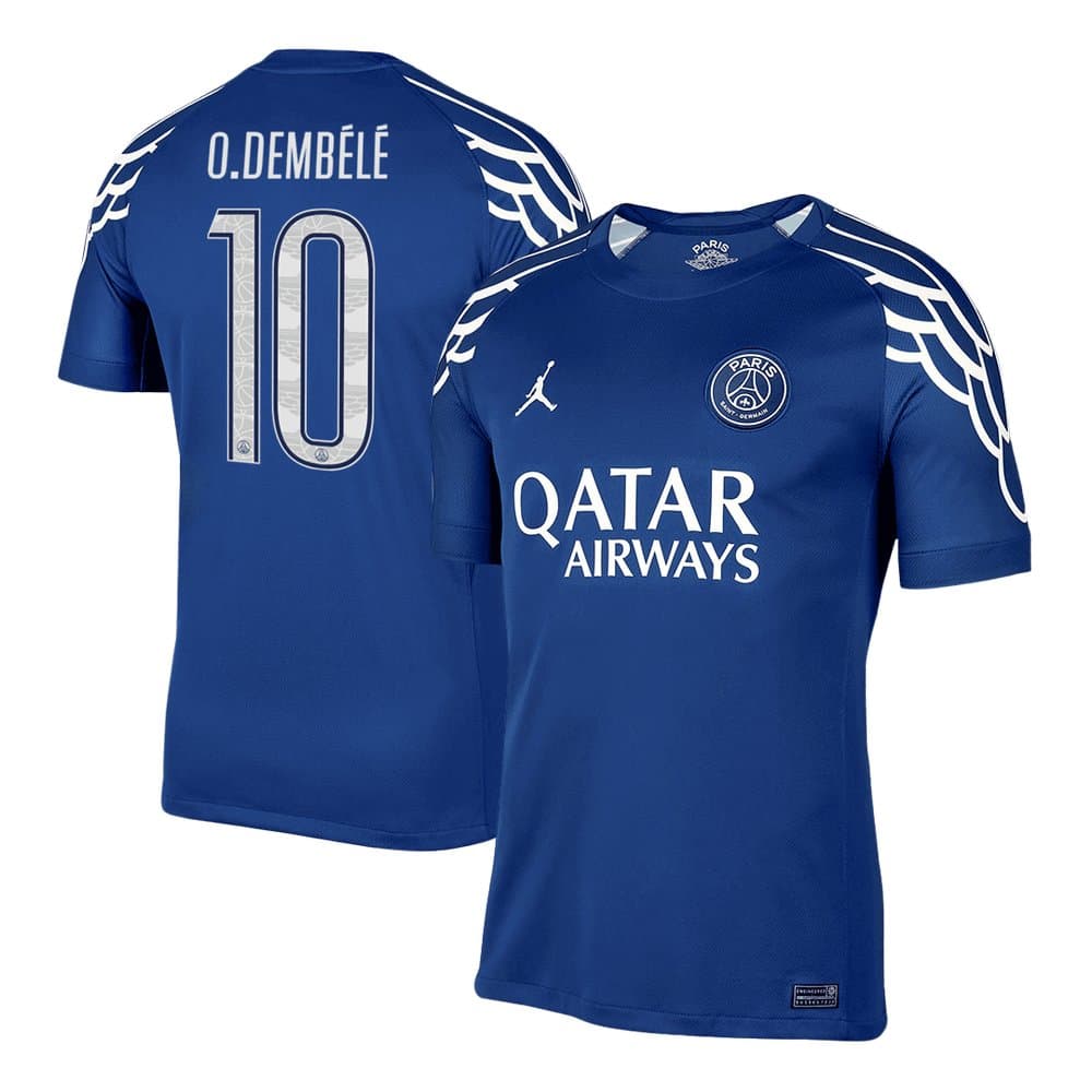 Men's O.DEMBÉLÉ #10 PSG Fourth Away Replica Soccer Jersey -UCL 2024/25