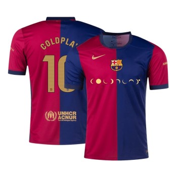 Men's COLDPLAY #10 Barcelona Home Replica Soccer Jersey 2024/25 Men's COLDPLAY #10 Barcelona Home Replica Soccer Jersey 2024/25
