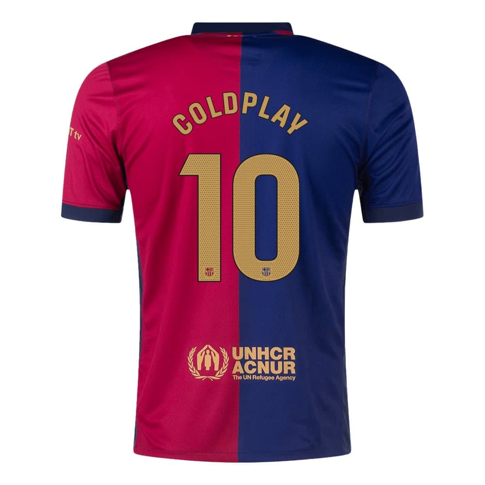 Men's COLDPLAY #10 Barcelona Home Replica Soccer Jersey 2024/25