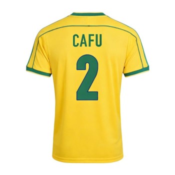 Men's CAFU #2 Brazil Home Retro Soccer Jersey 1998 Men's CAFU #2 Brazil Home Retro Soccer Jersey 1998