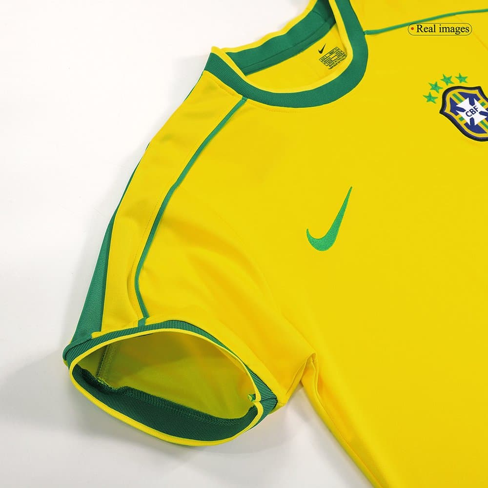 Men's Brazil Home Retro Soccer Jersey 1998