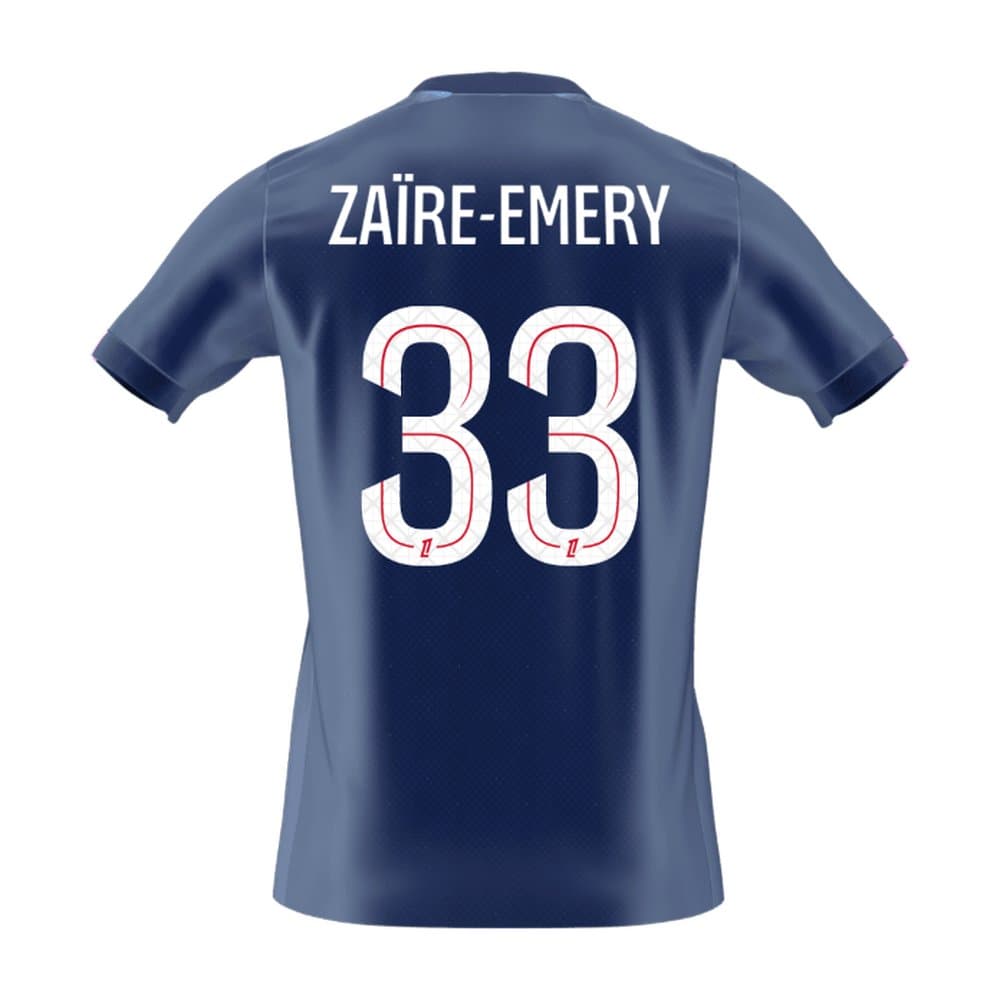Men's ZAïRE EMERY #33 PSG Home Replica Soccer Jersey 2025/26