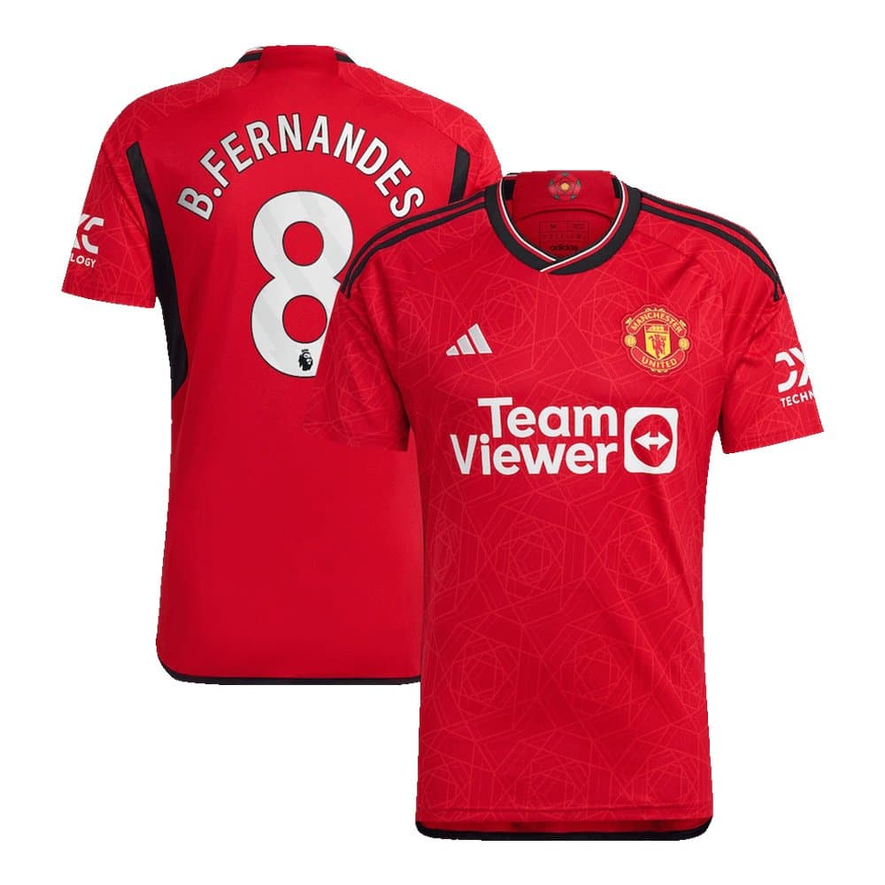 Men's B.FERNANDES #8 Manchester United Home Replica Jersey 2023/24