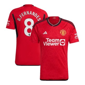 Men's B.FERNANDES #8 Manchester United Home Replica Jersey 2023/24