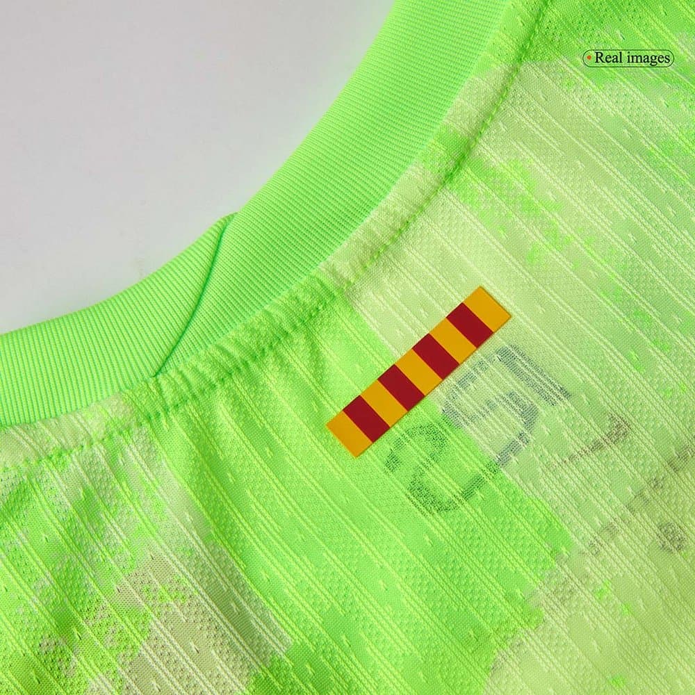 Men's LEWANDOWSKI #9 Barcelona Third Away Authentic Soccer Jersey- UCL Spotify Logo Without Text 2024/25