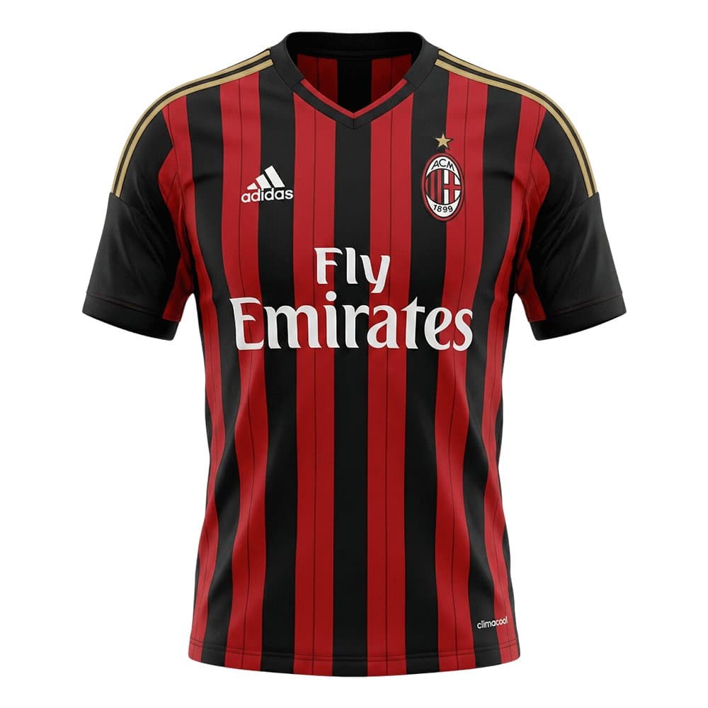 Men's AC Milan Home Retro Soccer Jersey 2013/14 Men's AC Milan Home Retro Soccer Jersey 2013/14
