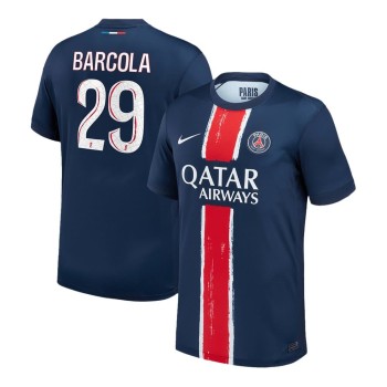 Men's BARCOLA #29 PSG Home Replica Soccer Jersey 2024/25 Men's BARCOLA #29 PSG Home Replica Soccer Jersey 2024/25