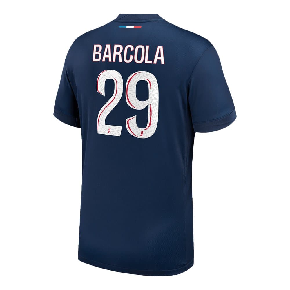 Men's BARCOLA #29 PSG Home Replica Soccer Jersey 2024/25 Men's BARCOLA #29 PSG Home Replica Soccer Jersey 2024/25