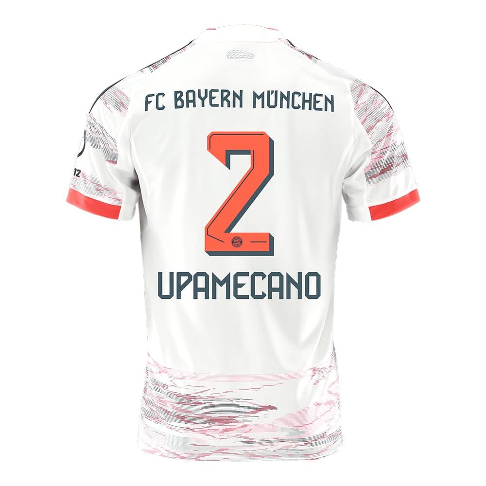 Men's UPAMECANO #2 Bayern Munich Away Replica Soccer Jersey 2025/26