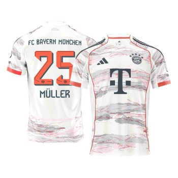 Men's MÜLLER #25 Bayern Munich Away Replica Soccer Jersey 2025/26 Men's MÜLLER #25 Bayern Munich Away Replica Soccer Jersey 2025/26