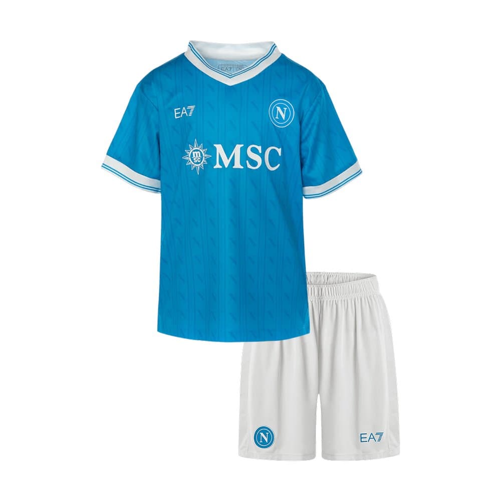 Kid's Napoli Home Soccer Jersey Kit 2025/26 Kid's Napoli Home Soccer Jersey Kit 2025/26