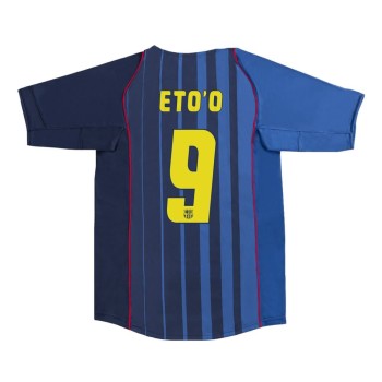 Men's ETO'O #9 Barcelona Away Retro Soccer Jersey 2004/05