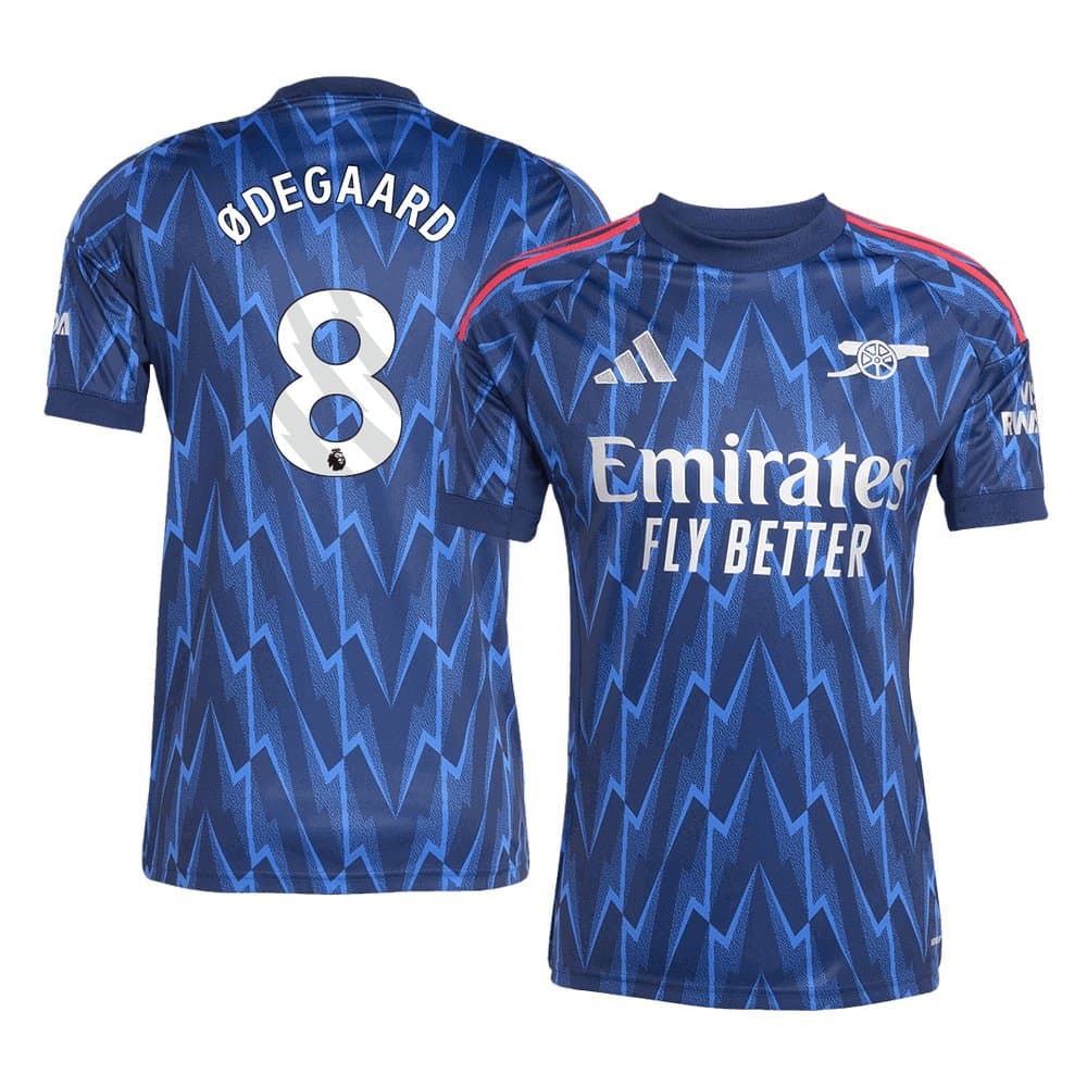 Men's ØDEGAARD #8 Arsenal Away Replica Soccer Jersey 2025/26