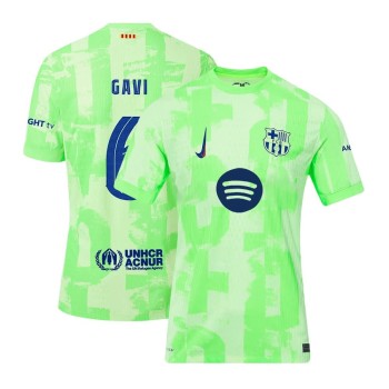Men's GAVI #6 Barcelona Third Away Authentic Soccer Jersey- UCL Spotify Logo Without Text 2024/25 Men's GAVI #6 Barcelona Third Away Authentic Soccer Jersey- UCL Spotify Logo Without Text 2024/25