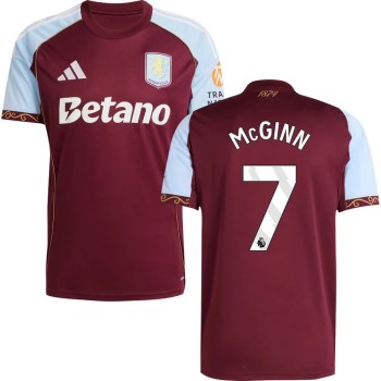 Men's McGINN #7 Aston Villa Home Replica Jersey 2025/26 Men's McGINN #7 Aston Villa Home Replica Jersey 2025/26