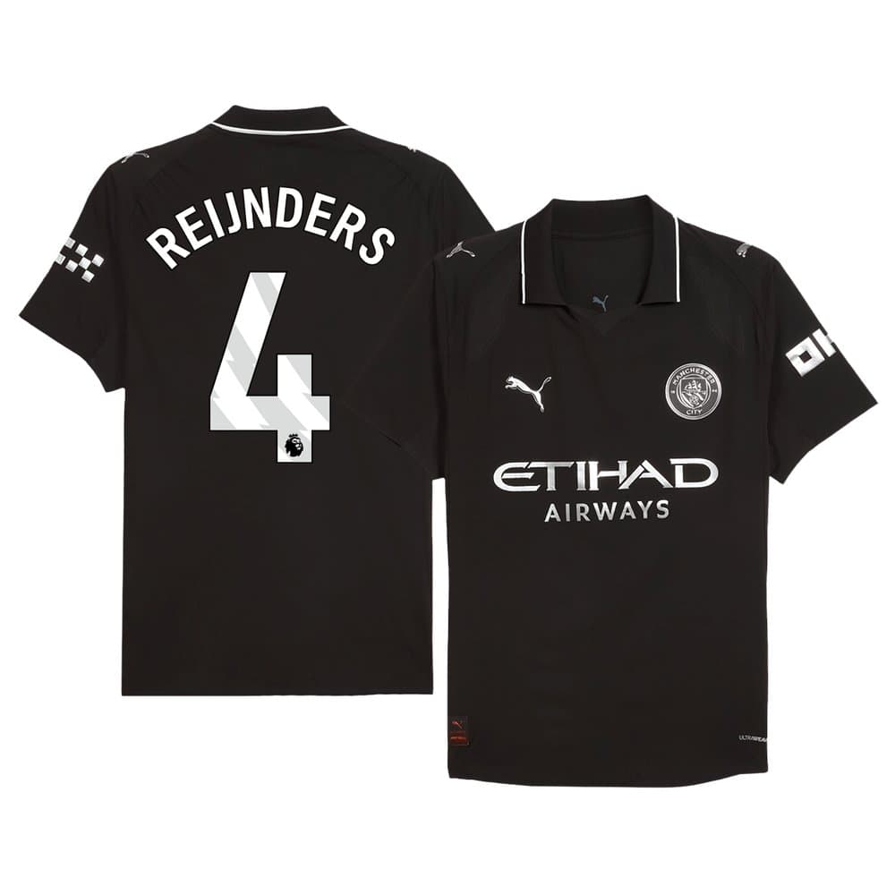 Men's REIJNDERS #4 Manchester City Away Authentic Jersey 2025/26