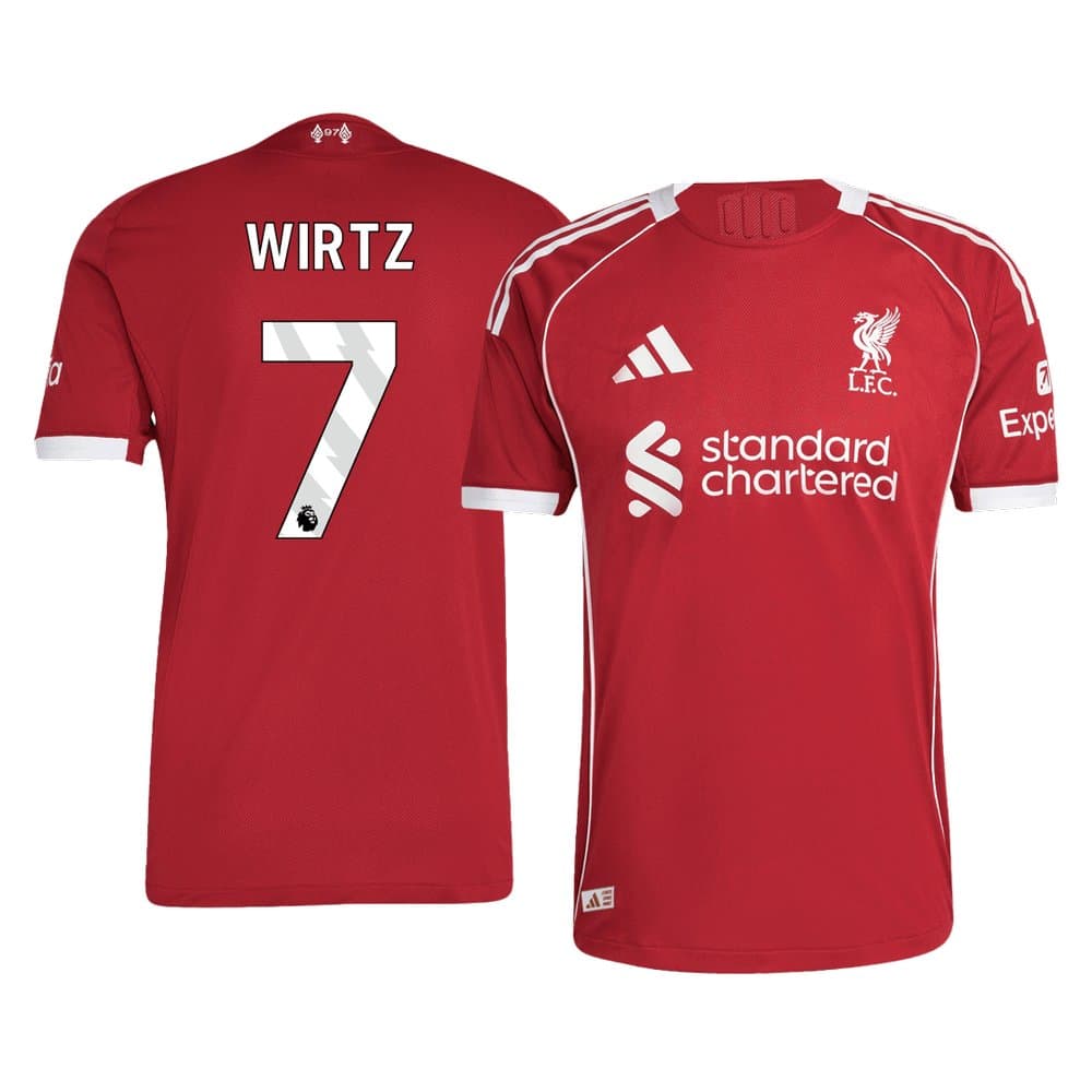 Men's WIRTZ #7 Liverpool Home Authentic Soccer Jersey 2025/26 Men's WIRTZ #7 Liverpool Home Authentic Soccer Jersey 2025/26