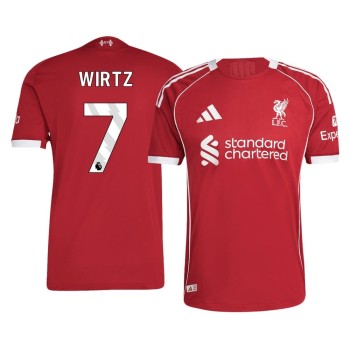 Men's WIRTZ #7 Liverpool Home Authentic Soccer Jersey 2025/26 Men's WIRTZ #7 Liverpool Home Authentic Soccer Jersey 2025/26