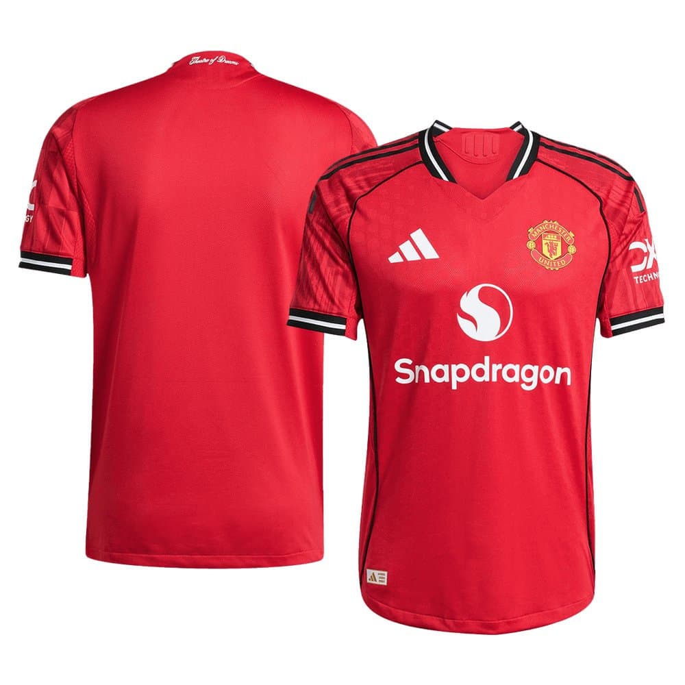 Men's Manchester United Home Authentic Soccer Jersey 2025/26